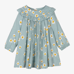 Stella McCartney Kids-Girls Green Daisy Print Dress | Childrensalon Outlet