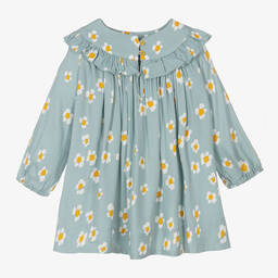 Stella McCartney Kids-Girls Green Daisy Print Dress | Childrensalon Outlet
