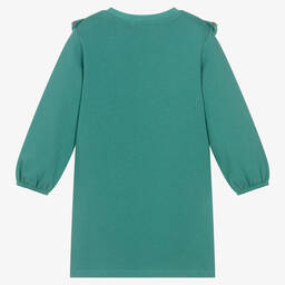 Stella McCartney Kids-Зеленое платье с вышитыми желудями | Childrensalon Outlet