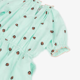 Stella McCartney Kids-Girls Green Organic Ladybird Frock | Childrensalon Outlet