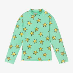 Stella McCartney Kids-Girls Green Swim Top (UPF50+) | Childrensalon Outlet