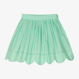 Stella McCartney Kids-Girls Green Taffeta Skirt | Childrensalon Outlet