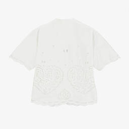 Stella McCartney Kids-Girls Ivory Broderie Anglaise Blouse   | Childrensalon Outlet
