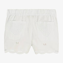 Stella McCartney Kids-Girls Ivory Broderie Anglaise Shorts | Childrensalon Outlet
