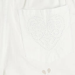 Stella McCartney Kids-Girls Ivory Broderie Anglaise Shorts | Childrensalon Outlet