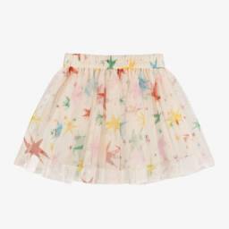 Stella McCartney Kids-Girls Ivory Chiffon Star Skirt | Childrensalon Outlet