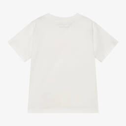 Stella McCartney Kids-Кремовая хлопковая футболка для девочек | Childrensalon Outlet