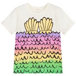 Stella McCartney Kids-Girls Ivory Cotton T-Shirt | Childrensalon Outlet