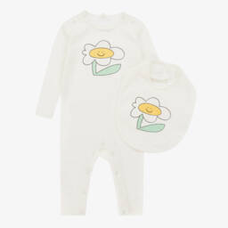 Stella McCartney Kids-Girls Ivory Floral Cotton Set | Childrensalon Outlet