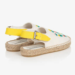 Stella McCartney Kids-Girls Ivory Floral Espadrilles | Childrensalon Outlet