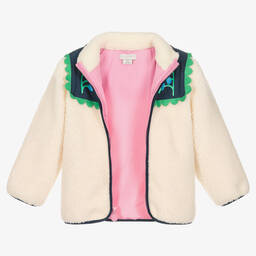 Stella McCartney Kids-Кремовая флисовая куртка с цветами | Childrensalon Outlet
