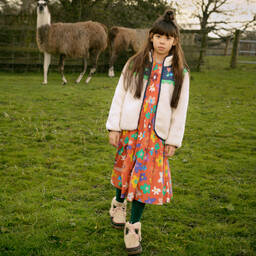 Stella McCartney Kids-Кремовая флисовая куртка с цветами | Childrensalon Outlet