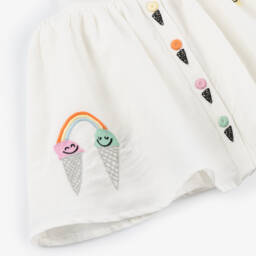 Stella McCartney Kids-Girls Ivory Linen & Cotton Frock | Childrensalon Outlet