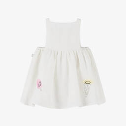 Stella McCartney Kids-Girls Ivory Linen & Cotton Frock | Childrensalon Outlet