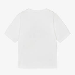 Stella McCartney Kids-تيشيرت قطن عضوي لون عاجي للبنات | Childrensalon Outlet