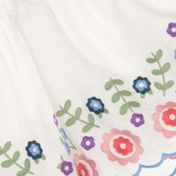 Stella McCartney Kids-Girls Ivory Ramie Skirt | Childrensalon Outlet