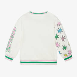 Stella McCartney Kids-Girls Ivory Starry Cotton Jumper | Childrensalon Outlet