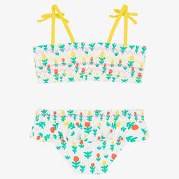 Stella McCartney Kids-Girls Ivory & Yellow Floral Bikini | Childrensalon Outlet