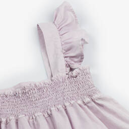 Stella McCartney Kids-Girls Lavender Cotton Floral Dress | Childrensalon Outlet