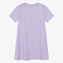 Stella McCartney Kids-Платье футболка из хлопка лаванда для девочек | Childrensalon Outlet