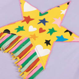 Stella McCartney Kids-Платье футболка из хлопка лаванда для девочек | Childrensalon Outlet