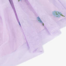 Stella McCartney Kids-Girls Lavender Floral Tulle Gown | Childrensalon Outlet