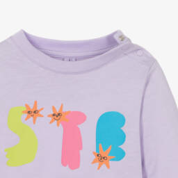 Stella McCartney Kids-Girls Lavender Organic Cotton Tee | Childrensalon Outlet