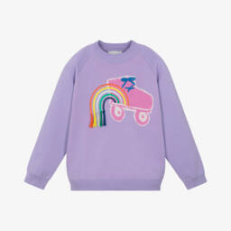 Stella McCartney Kids-Girls Lilac Cotton Skating Pullover | Childrensalon Outlet