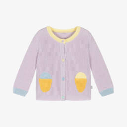 Stella McCartney Kids-كارديغان قطن نقي بلون أرجواني للبنات | Childrensalon Outlet