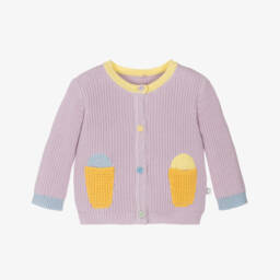 Stella McCartney Kids-كارديغان قطن نقي بلون أرجواني للبنات | Childrensalon Outlet