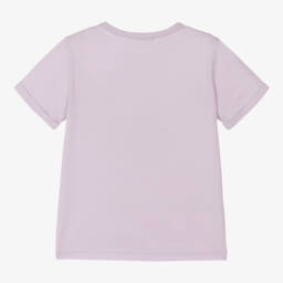 Stella McCartney Kids-تيشيرت بطبعة ورود قطن عضوي لون بنفسجي ليلكي للبنات | Childrensalon Outlet