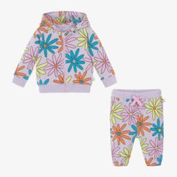 Stella McCartney Kids-Girls Lilac Floral Jersey Set | Childrensalon Outlet