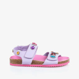 Stella McCartney Kids-Girls Lilac Jewel-Embellished Sandals | Childrensalon Outlet