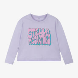 Stella McCartney Kids-Girls Lilac Organic Cotton Tee | Childrensalon Outlet