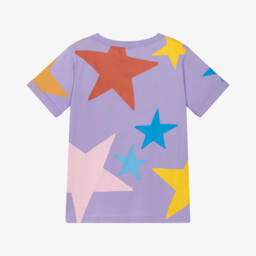 Stella McCartney Kids-Girls Lilac Starry Cotton Tee | Childrensalon Outlet