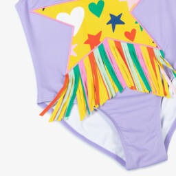 Stella McCartney Kids-Girls Lilac Starry Swimwear (UPF50+) | Childrensalon Outlet