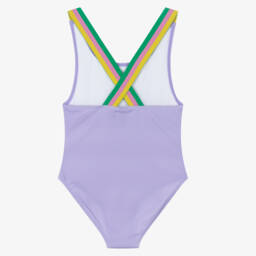 Stella McCartney Kids-Girls Lilac Starry Swimwear (UPF50+) | Childrensalon Outlet