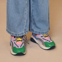 Stella McCartney Kids-Разноцветные кроссовки из искусственной кожи для девочек | Childrensalon Outlet