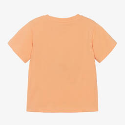 Stella McCartney Kids-Girls Orange Cotton Flower T-Shirt | Childrensalon Outlet