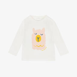 Stella McCartney Kids-Girls Organic Cotton Ivory Top | Childrensalon Outlet