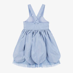 Stella McCartney Kids-Girls Pale Blue Taffeta Pinafore | Childrensalon Outlet