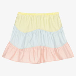Stella McCartney Kids-Хлопковая юбка пастельных оттенков | Childrensalon Outlet