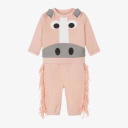Stella McCartney Kids-Girls Pastel Horse Print Tracksuit | Childrensalon Outlet