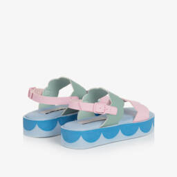 Stella McCartney Kids-Girls Pastel Scalloped Edge Sandals | Childrensalon Outlet