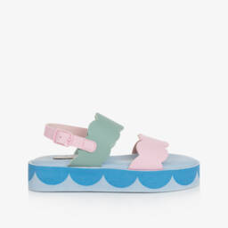 Stella McCartney Kids-Girls Pastel Scalloped Edge Sandals | Childrensalon Outlet