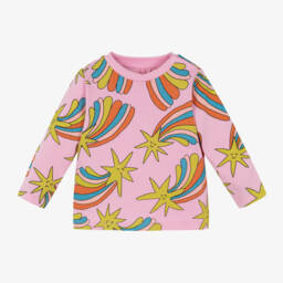 Stella McCartney Kids-Girls Pastel Starry Cotton Tee | Childrensalon Outlet