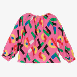 Stella McCartney Kids-بلوز ليوسيل لون زهري للبنات | Childrensalon Outlet