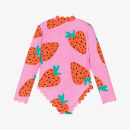 Stella McCartney Kids-Girls Pink Berry Print Swimwear | Childrensalon Outlet
