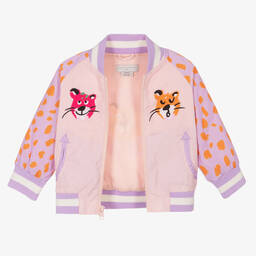 Stella McCartney Kids-Розовая куртка-бомбер с кошкой | Childrensalon Outlet