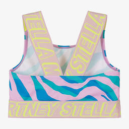 Stella McCartney Kids-Girls Pink & Blue Sports Top | Childrensalon Outlet